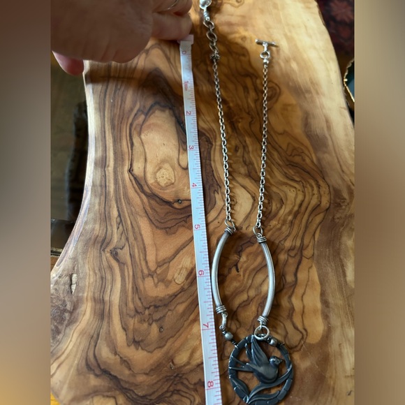 Vintage Sterling Silver Art Deco Swallow Original Necklace - Picture 5 of 7